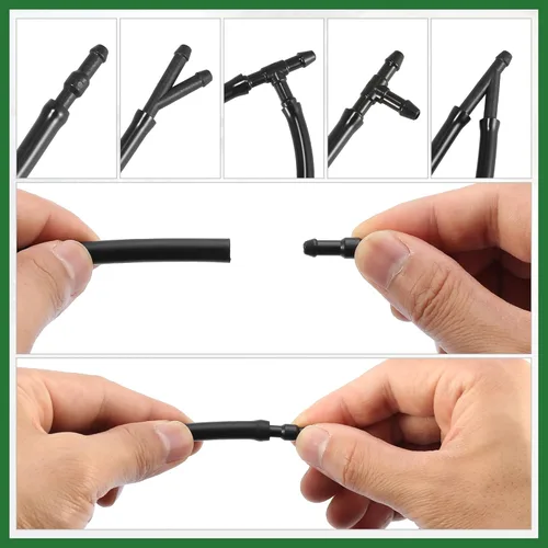 Miniatura 5 de Motoforti Boquilla de limpiaparabrisas delantero para Honda Pilot, paquete de 2 unidades, color negro de larga duración