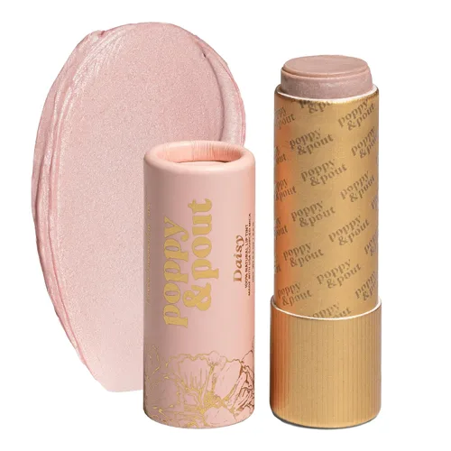 Miniatura 8 de Poppy & Pout Tinte labial natural, tubo de cartón, relleno a mano, cera de abejas, vitamina E, aceite de coco, libre de crueldad, tonos totalmente