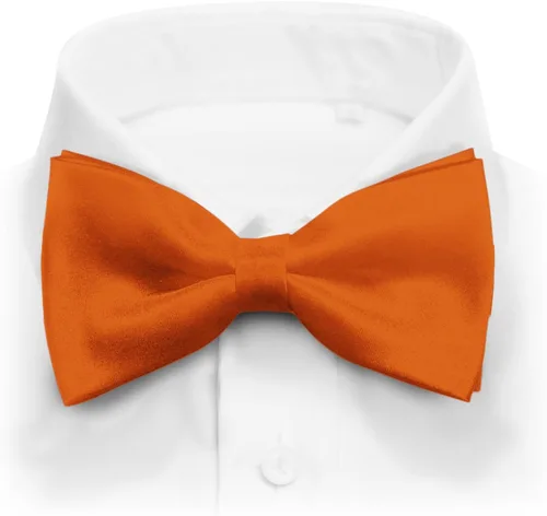 Miniatura 11 de Pajarita de esmoquin formal de satén preatada clásica para hombre, longitud ajustable, gran variedad de colores disponibles