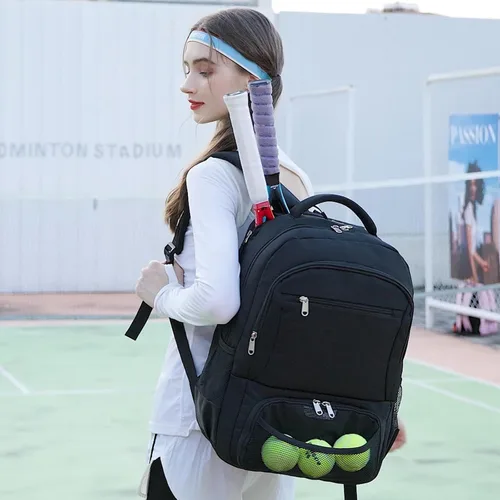 Miniatura 7 de ACESAK Mochila de Tenis Bolsa de Tenis para Mujeres Hombres - Bolsa de Tenis Capacidad para 2 Raquetas, Bádminton Squash, Paletas Pelotas Pickleball