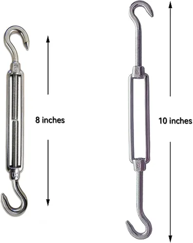 Miniatura 2 de SUNNY GUARD Kit de herrajes de acero inoxidable 304 de 8 pulgadas para instalación de toldo rectangular para patio trasero, terraza, patio, jardín