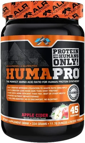 Miniatura 18 de ALR Industries Humapro Matriz de aminoácidos y proteínas para seres humanos 99% de utilización para músculo magro Vegano, sin gluten 334g