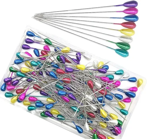 150 alfileres de cabeza de perlas coloridas, alfileres de ramillete de 2.165 in/2.17 pulgadas, alfileres rectos para ramo de boda, para decoración