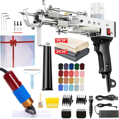 Miniatura 9 de BESGEER Pistola de Tufting de Alfombras con Kit de Recortadora de Alfombras - Tuft de Alfombra con Tijeras de Tufting, Pistola de Alfombra 2 en 1