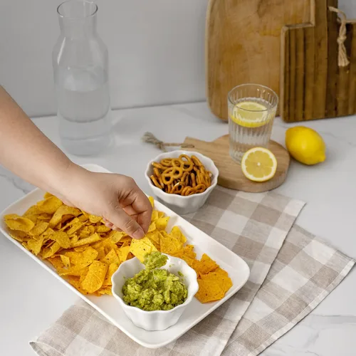 Miniatura 4 de DOWAN Ramekins - Juego de 6 recipientes aptos para horno, 8 onzas, moldes de porcelana Creme Brulee para hornear, tazas de natillas