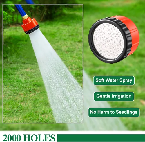 Miniatura 3 de Dreyoo Boquilla de riego de jardinería de 2000 agujeros para jardín al aire libre, rociador de ducha de jardín de 11 Gpm compatible con boquillas