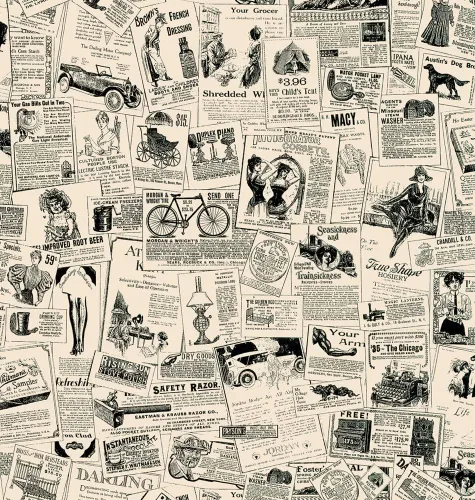 Y9066 Papel de contacto de periódico vintage de 17.7 pulgadas x 9.8 pies, papel tapiz autoadhesivo para estantes, cajón, extraíble, impermeable,