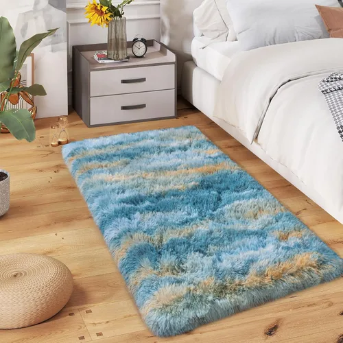 Miniatura 100 de Dssimo - Alfombra superesponjosa para la habitación, alfombra de área moderna, pequeña, suave y acogedora de felpa para niños, niñas y adolescentes