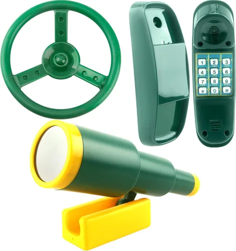 Miniatura 8 de Accesorios para el patio de recreo, Swingset, volante, telescopio de plástico, teléfono Swingset, juguete para niños, patio al aire libre, patio