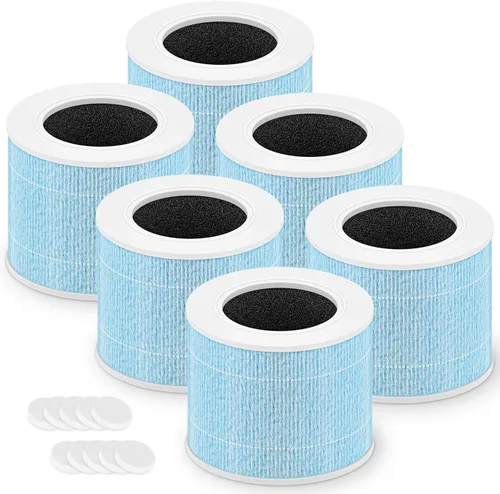 Miniatura 22 de Core Mini filtro de repuesto para purificador de aire LEVOIT Core Mini y Core Mini-P, 3 en 1 grado H13 True HEPA y carbón activado de alta Blanco
