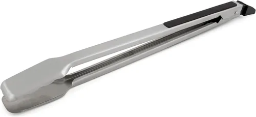 Broil King 64032 Baron - Pinzas para barbacoa de acero inoxidable de 16 pulgadas con agarre de silicona, acero inoxidable y negro (paquete de 6)
