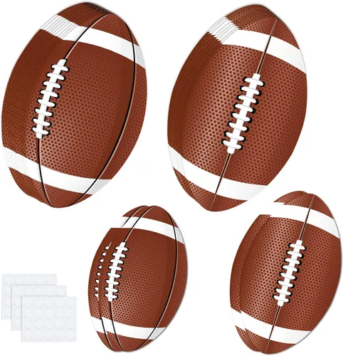 Recorte de fiesta de fútbol, paquete de 22 tableros de anuncios de fútbol, decoración de aula, recortes con puntos de pegamento para decoración de