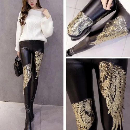 Miniatura 8 de LOCOMO Parche para coser con alas de ángel de lentejuelas grandes para decoración de ropa y chaqueta dorado (Sparkling Gold)