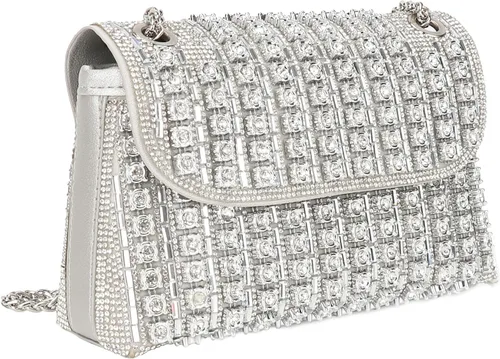 Miniatura 7 de Bolso de mano de noche con diamantes de imitación brillantes para mujer, bolso de hombro para boda, fiesta, baile de graduación