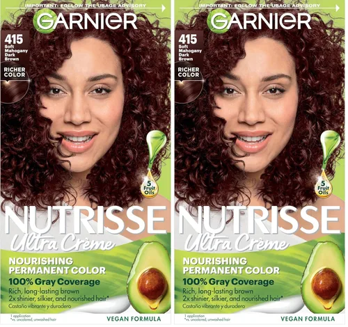 Miniatura 45 de Garnier Nutrisse - Tinte en crema nutritiva para el cabello, 30 marrón oscuro (Sweet Cola), tinte permanente para el cabello, 2