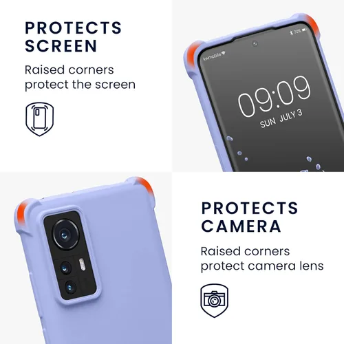 Miniatura 3 de kwmobile Funda cruzada compatible con Xiaomi 12/12X - Funda de silicona TPU con correa - Lavanda