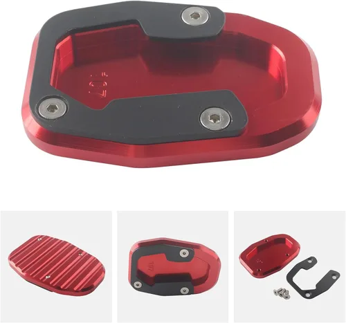 Miniatura 3 de Soporte lateral antideslizante para ampliar almohadilla para DUCATI DESERT X 2022-2023 Rojo