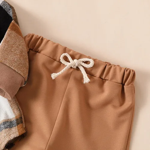 Miniatura 282 de Conjunto de ropa de otoño e invierno para bebé y niño, sudadera larga con capucha y pantalones para niños pequeños, 6, 12, 18, 24 meses, 2T