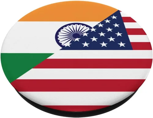 Miniatura 2 de Bandera india americana para los Estados Unidos y la India regalo de orgullo de Mumbai – PopSockets Grip y soporte para teléfonos y tabletas