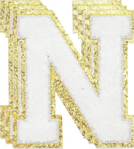 Miniatura 130 de 3 parches de números de chenilla negra, tamaño grande de 4-1/2" parches de números para planchar, parches universitarios para ropa, 8" Borde oro rosa