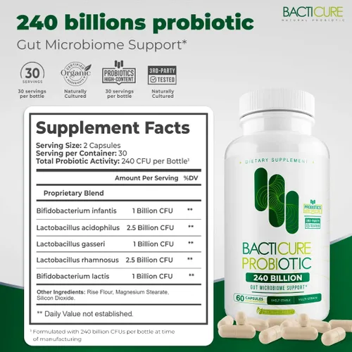 Miniatura 6 de Producto natural, juego de 4 botellas, total por botella, 60 cápsulas, soporte del sistema inmunológico, fórmula patentada, producto original