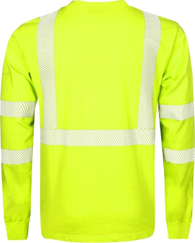 Miniatura 3 de BOCOMAL FR Tee Shirts High Visibility/Hi Vis Flame Resistant/Fire Retardant Shirt 7oz Reflective Hombres Seguridad Camisas