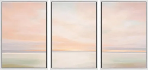 Miniatura 29 de SIGNWIN Lienzo enmarcado para pared, juego de arte de puesta de sol, horizonte, cielo, paisaje, fotografía, arte moderno, paisaje, relajante