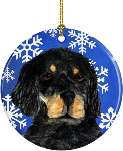 Miniatura 170 de Caroline's Treasures Cavalier Spaniel - Adorno de cerámica para colgar en el árbol de Navidad, para el hogar, Navidad, fiestas, regalo, 3 pulgadas