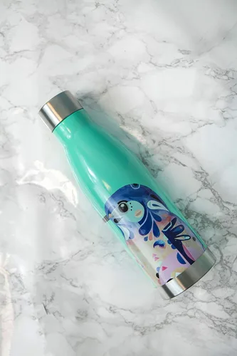 Miniatura 8 de Maxwell & Williams Pete Cromer - Botella de agua aislada, diseño de martín pescador azul, acero inoxidable sin BPA, 0.2 fl oz