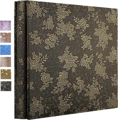 Vienrose - Álbum de fotos 4x6 con 600 bolsillos, libro de fotos grande, funda de cuero sintético PU para álbum de boda, bebé, graduación Bronce
