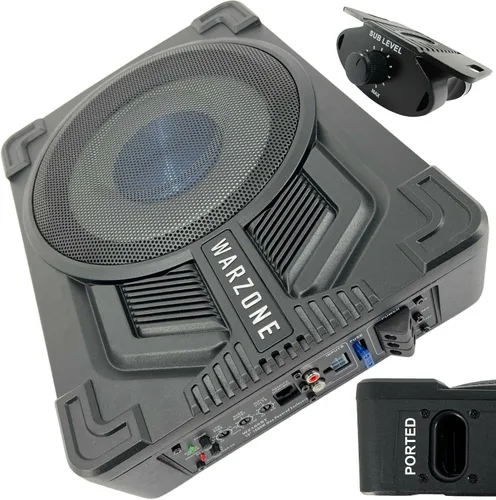 Miniatura 3 de Gravity Warzone WZ100ST 10" Pro Audio Active Compact Under Seat Slim Aluminio 1000 Watts 4 Ohm Subwoofer Potente altavoz con perilla de control