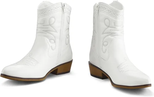 Miniatura 2 de mysoft Botines de vaquero occidentales de moda para mujer, botines cortos de tacón bajo