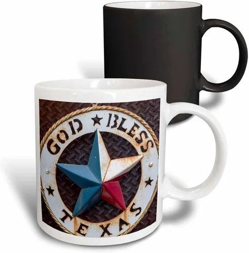 Miniatura 9 de 3dRose Lone star of Texas Emblem, Austin, Texas, Estados Unidos, taza negra de dos tonos de 11 oz