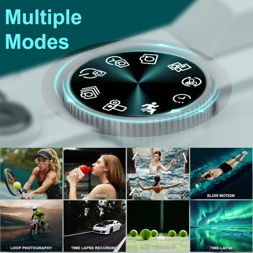 Miniatura 7 de Cámara digital 5K para fotografía - Cámara WiFi de 75MP para YouTube - Cámaras digitales UHD 18X Zoom con pantalla abatible de 3 pulgadas 180°