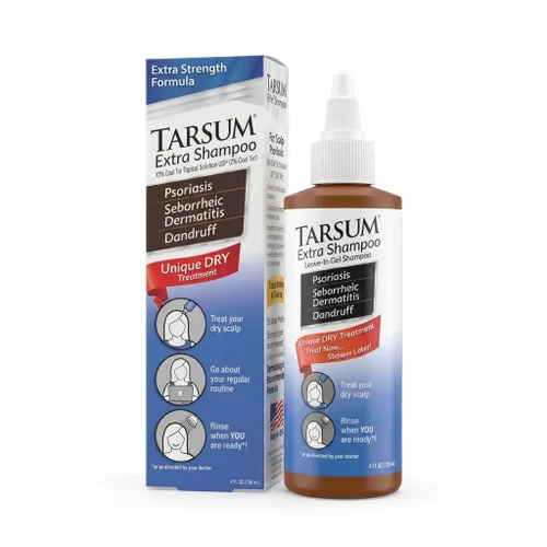 Tarsum Champú para psoriasis extra fuerte, champú y acondicionador de alquitrán de carbón para psoriasis del cuero cabelludo, dermatitis seborreica,