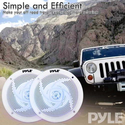 Miniatura 5 de Pyle Altavoces marinos de 6.5 pulgadas, 2 vías, impermeable y resistente a la intemperie, sistema de sonido estéreo de audio para exteriores