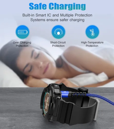 Miniatura 5 de Garmin - Cable cargador de reloj [2 unidades, 4 pies] compatible con Garmin Fenix 5 5S 5X 6 6S 6X Plus Pro 7 7S 7X 8, Forerunner 945 45 45S 245 Azul