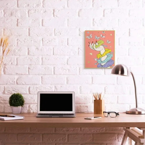 Miniatura 2 de Stupell Industries Better Late Than Ugly Funny Girls - Coletero de moda para el cabello, diseñado por Sangita Bachelet, arte de pared, 16 x 20
