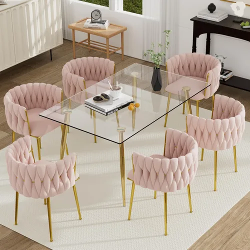 Miniatura 15 de Juego de mesa de comedor de cristal plateado para 2, juego de mesa cuadrada de lujo moderno de 36 pulgadas, juego de mesa de cocina minimalista de 3