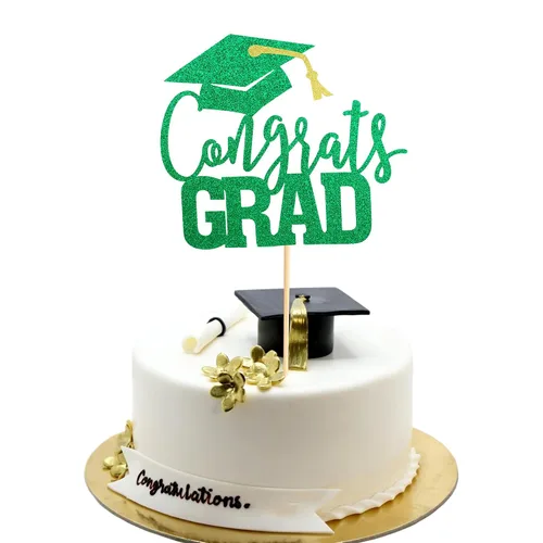 Miniatura 9 de Arthsdite 1 Pieza Decoración para Pastel de Graduación con Purpurina Dorada "So Proud of You" - 2025 Graduado Felicitaciones Senior Decoración