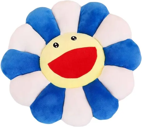 TEFU Almohada de felpa de flores, almohada de girasol, suave y cómoda, cojín de girasol sonriente, colorido, juguete de girasol, decoración del