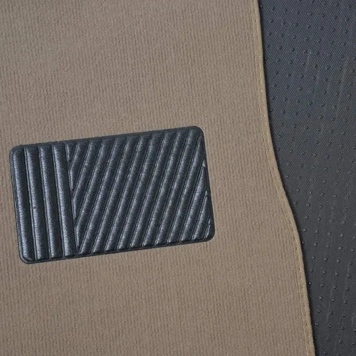 Miniatura 9 de Alfombrillas de piso de alfombra para trabajo pesado beige delanteras y traseras, forros universales para automóvil, SUV, camioneta y camión, 100 MB