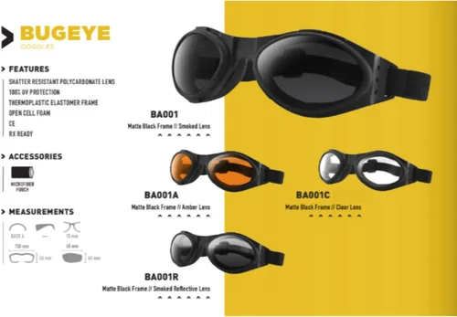 Miniatura 2 de Bobster ® Bugeye, montura negra mate, lente ahumada