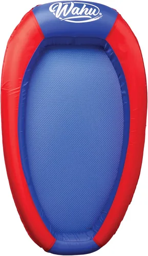 Miniatura 10 de WAHU Hydro Lounger - Flotador versátil para tomar el sol, tumbona inflable para playa y piscina con válvula de inflado/desinflado, azul/azul claro
