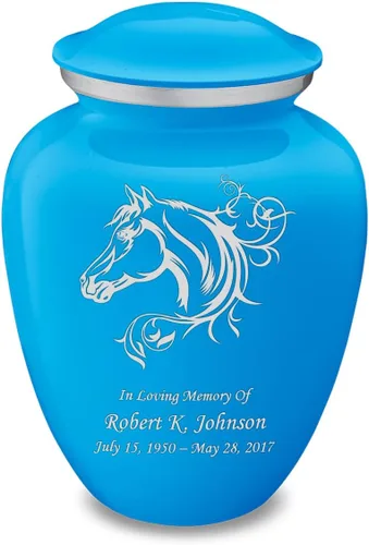 Miniatura 22 de Geturns Embrace - Urnas de cremación personalizadas para adultos para cenizas humanas, urna funeraria negra grande para hombres y mujeres, 200 libras