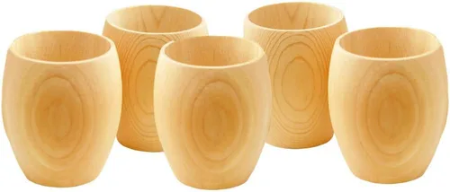 Miniatura 7 de EDOYA Hinoki - Juego de 2 tazas de madera para sake, fabricadas en Japón