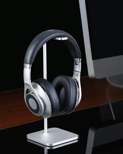 Miniatura 8 de Soporte de auriculares para escritorio, soporte de auriculares de aluminio con base pesada y almohadilla antideslizante, soporte de auriculares
