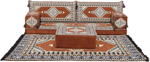 Miniatura 12 de arabicsofa Sofá de piso árabe Jalsa - Sofá tradicional hecho a mano para sala de estar