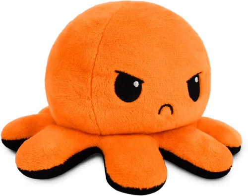 Miniatura 7 de TeeTurtle - El Peluche de Pulpo Reversible Original - Azul Claro + Azul Oscuro - Lindos Animales de Peluche Sensoriales Fidget Que Muestran Tu