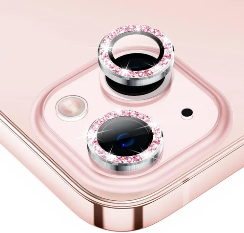 Miniatura 40 de Tensea Protector de Lente de Cámara para iPhone 13 mini/iPhone 13, Cubierta de Cámara de Vidrio Templado 9H Protector de Pantalla Anillo Individual